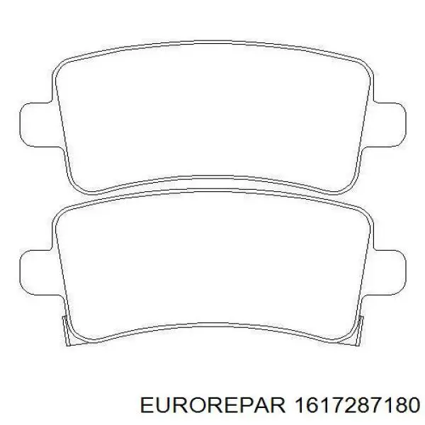 Купити 1617287180 Eurorepar Задні колодки