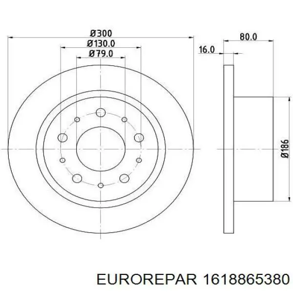 1618865380 Eurorepar диск гальмівний задній