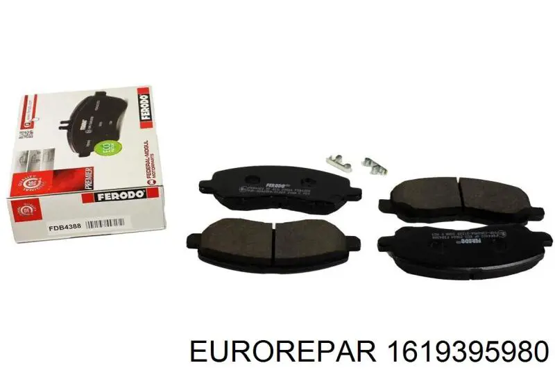 Гальмівні колодки Eurorepar 1619395980 ціна, від 23.84 USD