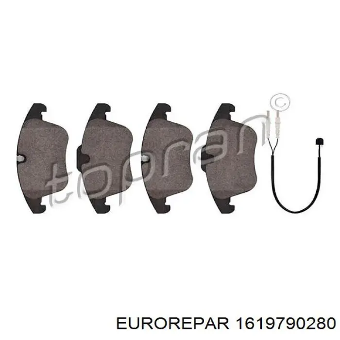 Гальмівні колодки Eurorepar 1619790280 ціна, від 34.35 USD