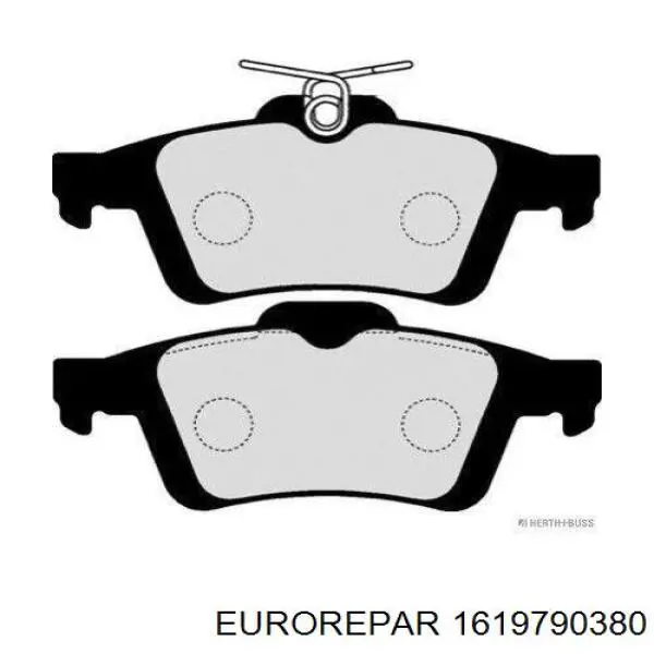 Задні гальмівні колодки Eurorepar 1619790380 ціна, від 23.27 USD
