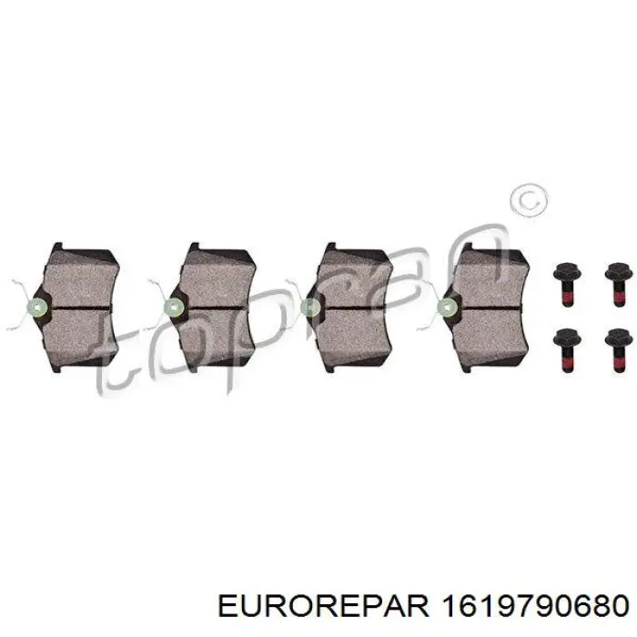 1619790680 Eurorepar Колодки гальмівні задні, дискові