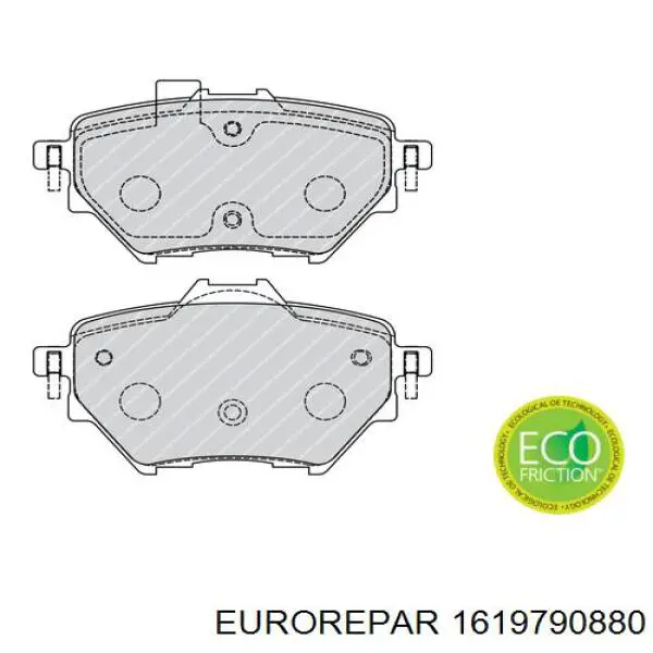 Купити 1619790880 Eurorepar Задні колодки