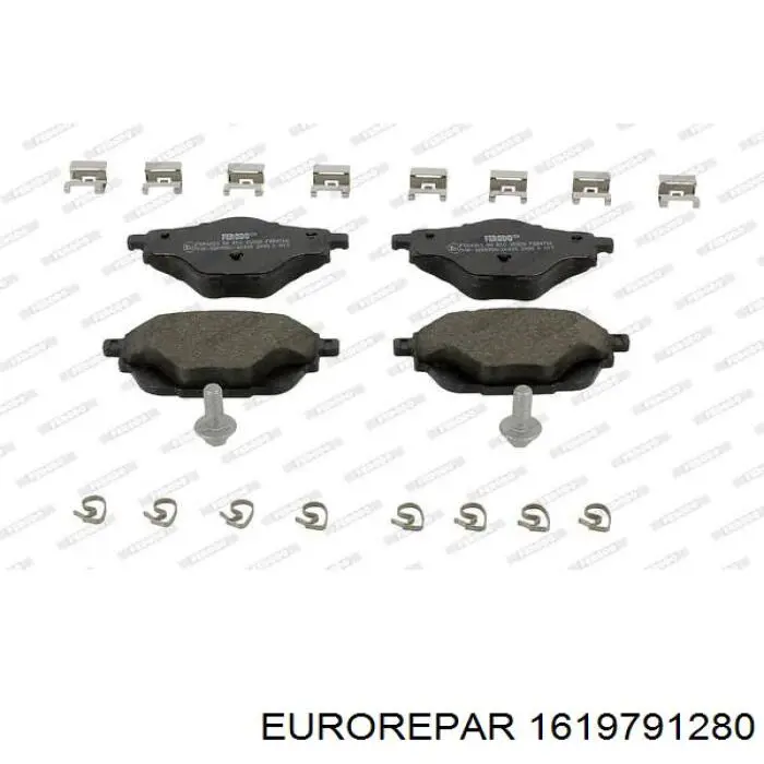Задні гальмівні колодки Eurorepar 1619791280 ціна, від 25.71 USD