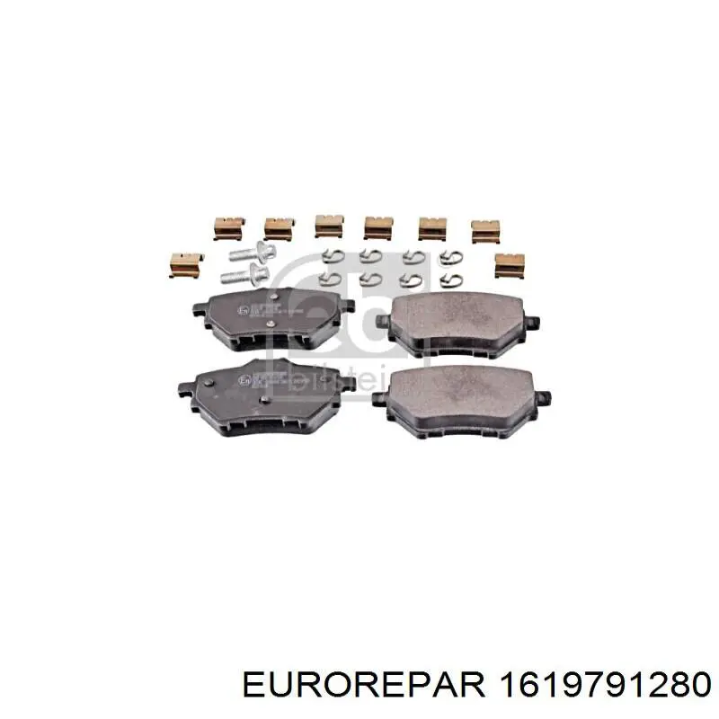 Задні гальмівні колодки 1619791280 Eurorepar