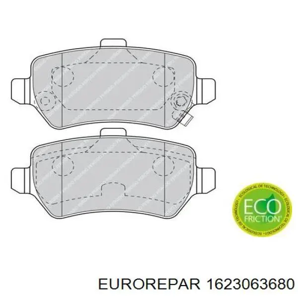 Купити 1623063680 Eurorepar Задні колодки