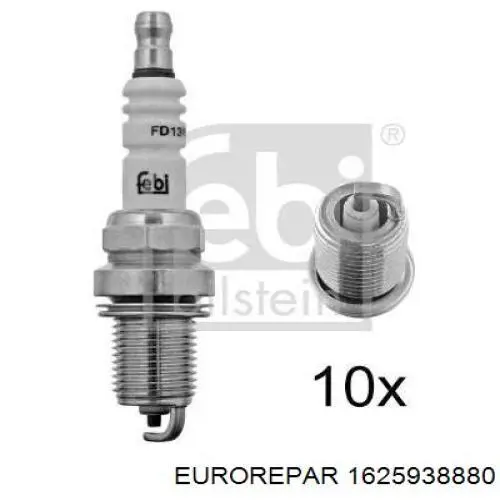 Свічки автомобільні Eurorepar 1625938880 ціна, від 2.85 USD