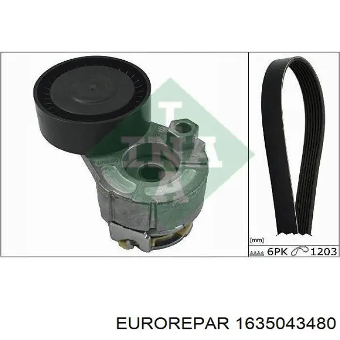 Клиновий ремінь Eurorepar 1635043480 ціна, від 11.58 USD