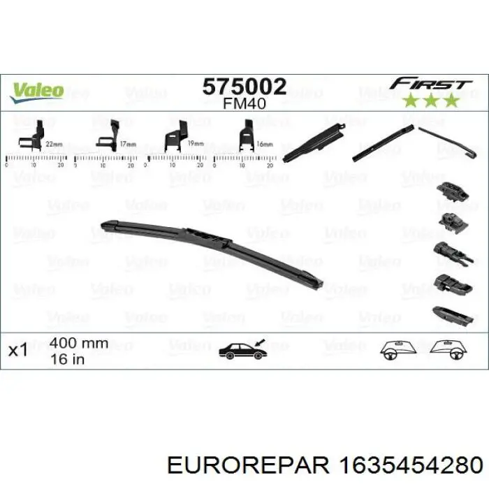 Купити 1635454280 Eurorepar Безконтактні двірники