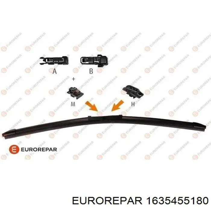 Купити 1635455180 Eurorepar Щітка-двірник лобового скла, водійська