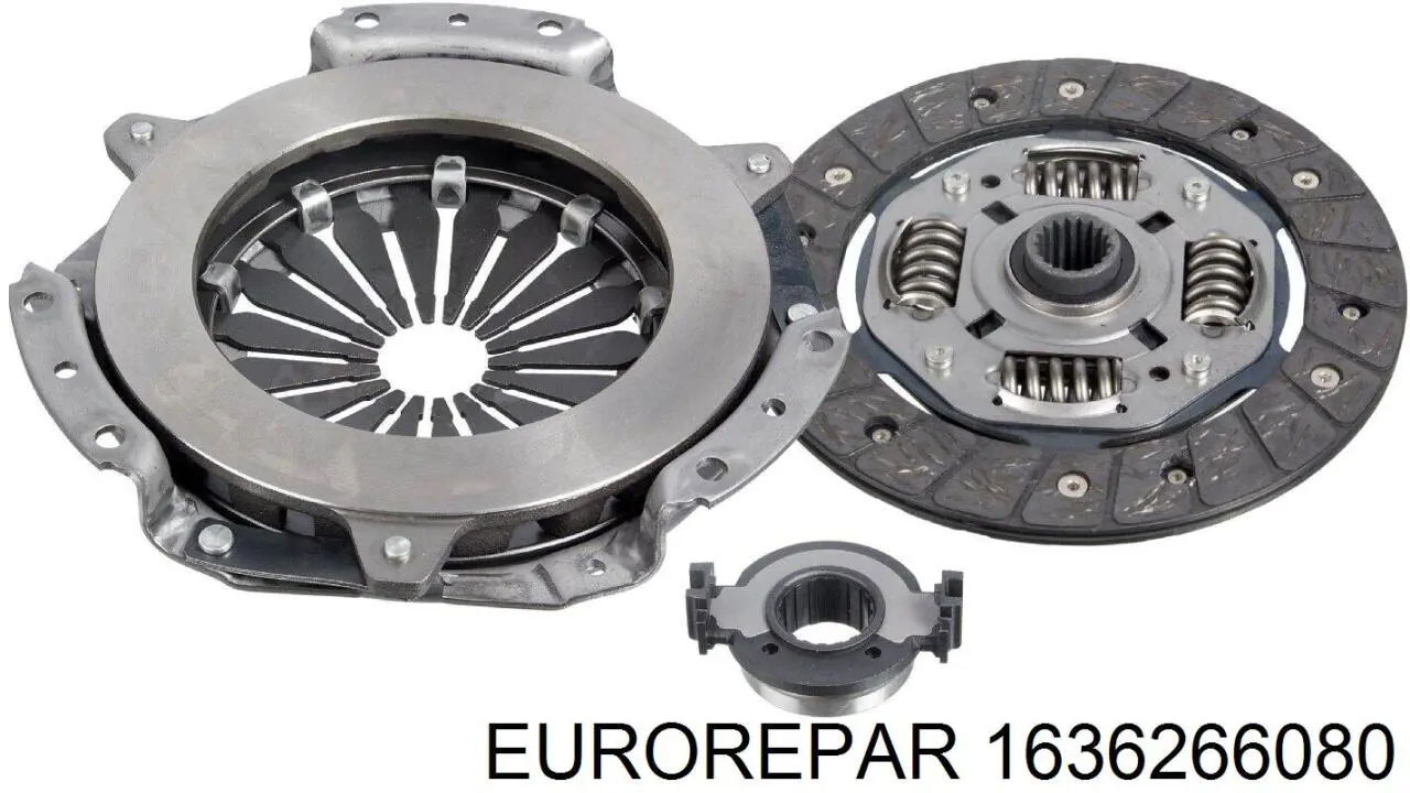 Комплект зчеплення (3 частини) Eurorepar 1636266080 ціна, від 73.10 USD