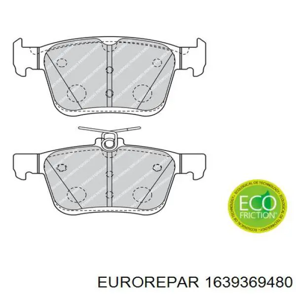 Задні дискові колодки Eurorepar 1639369480