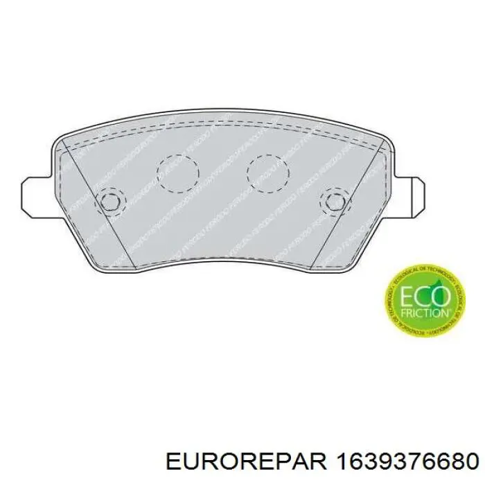 Гальмівні колодки Eurorepar 1639376680 ціна, від 17.37 USD