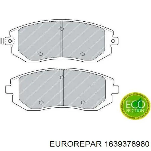 Купити 1639378980 Eurorepar Колодки гальмівні передні, дискові