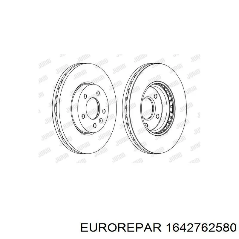Диск переднього гальма Eurorepar 1642762580 ціна, від 55.70 USD