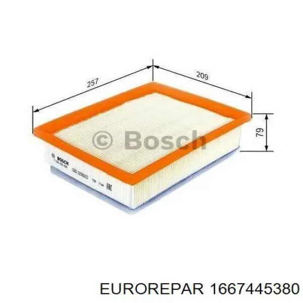 Фільтр повітряний 1667445380 Eurorepar