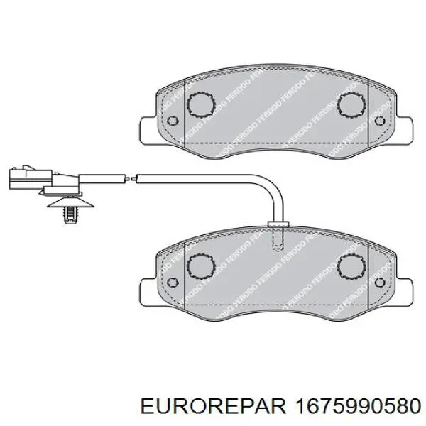 1675990580 Eurorepar Колодки гальмівні задні, дискові