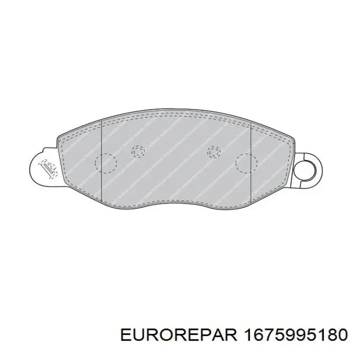 1675995180 Eurorepar колодки гальмівні передні, дискові