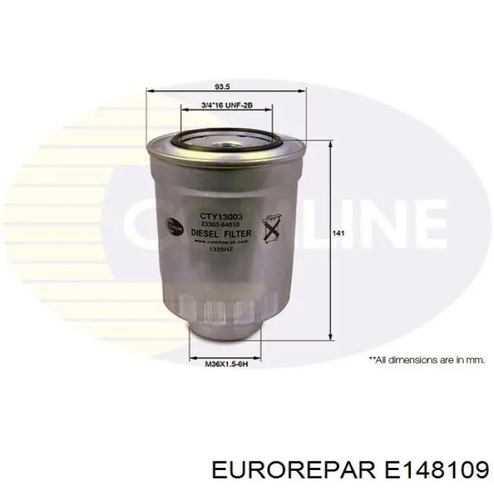 E148109 Eurorepar Фільтр палива