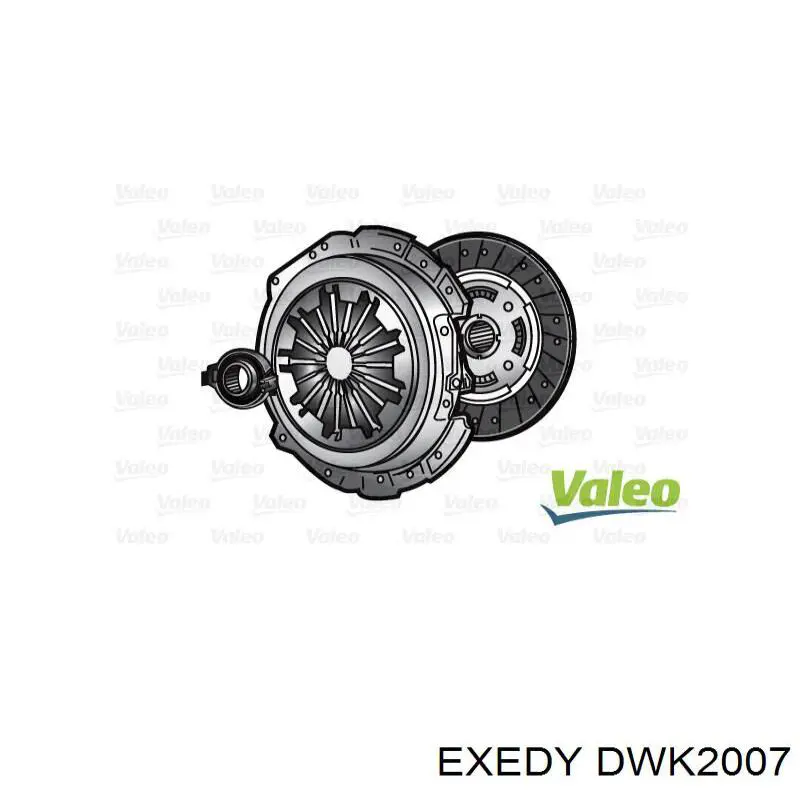 Купити DWK2007 Exedy Комплект зчеплення (диск, корзина, підшипник)
