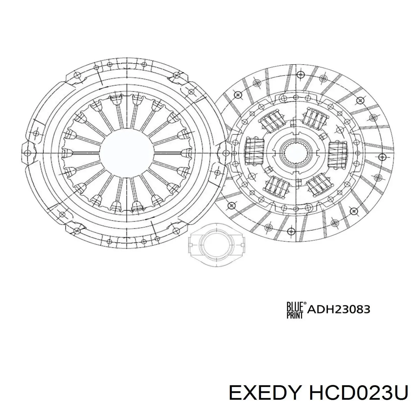 Зчеплення Exedy HCD023U ціна, від 32.57 USD