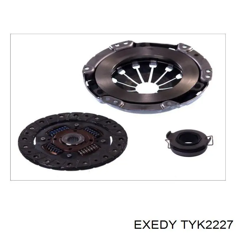 Комплект зчеплення (3 частини) Exedy TYK2227 ціна, від 88.29 USD