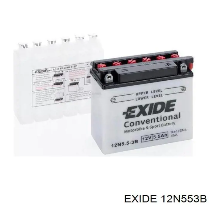 Купити Акумулятор Exide 6 А/г (12N553B)
