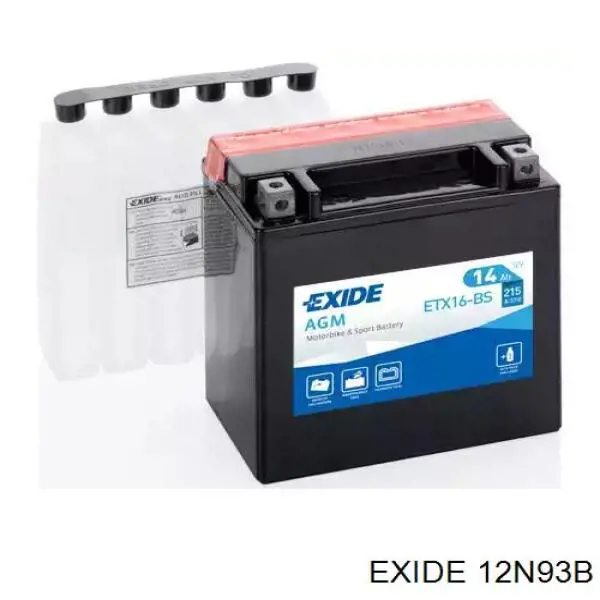 Купити Акумулятор Exide 9 А/г (12N93B)