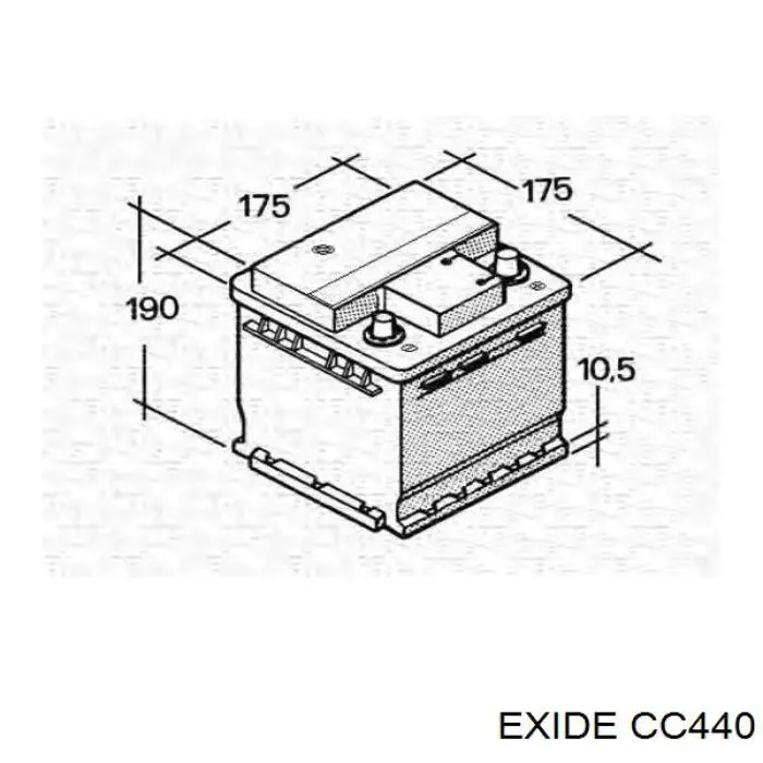 Акумуляторна батарея, АКБ CC440 Exide