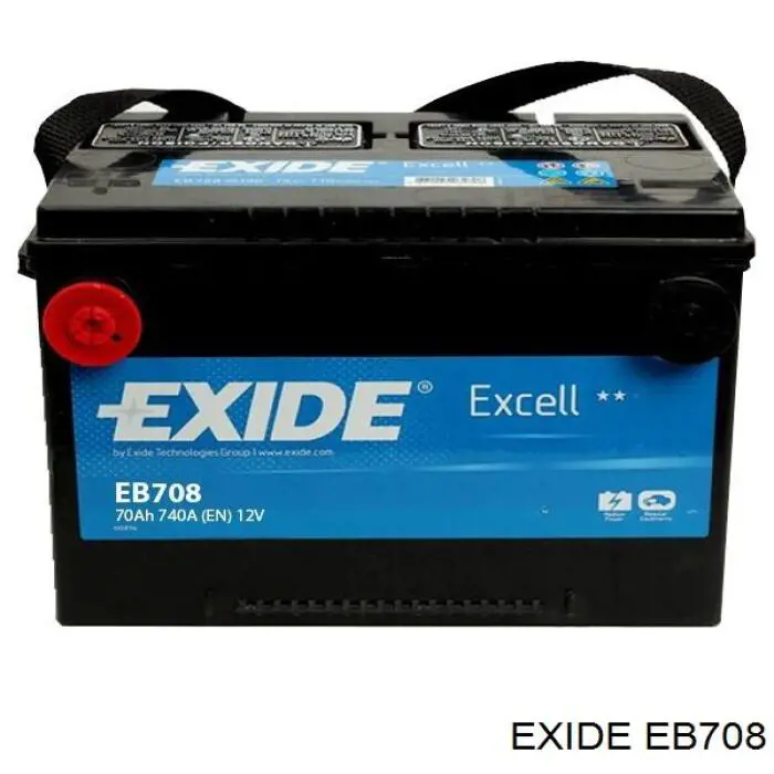 Акумуляторна батарея, АКБ EB708 Exide