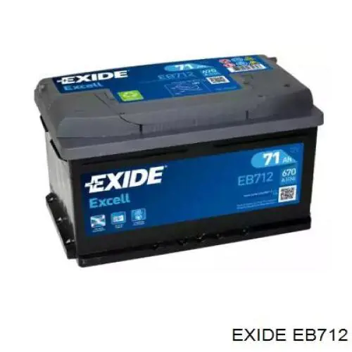 EB712 Exide акумуляторна батарея, акб