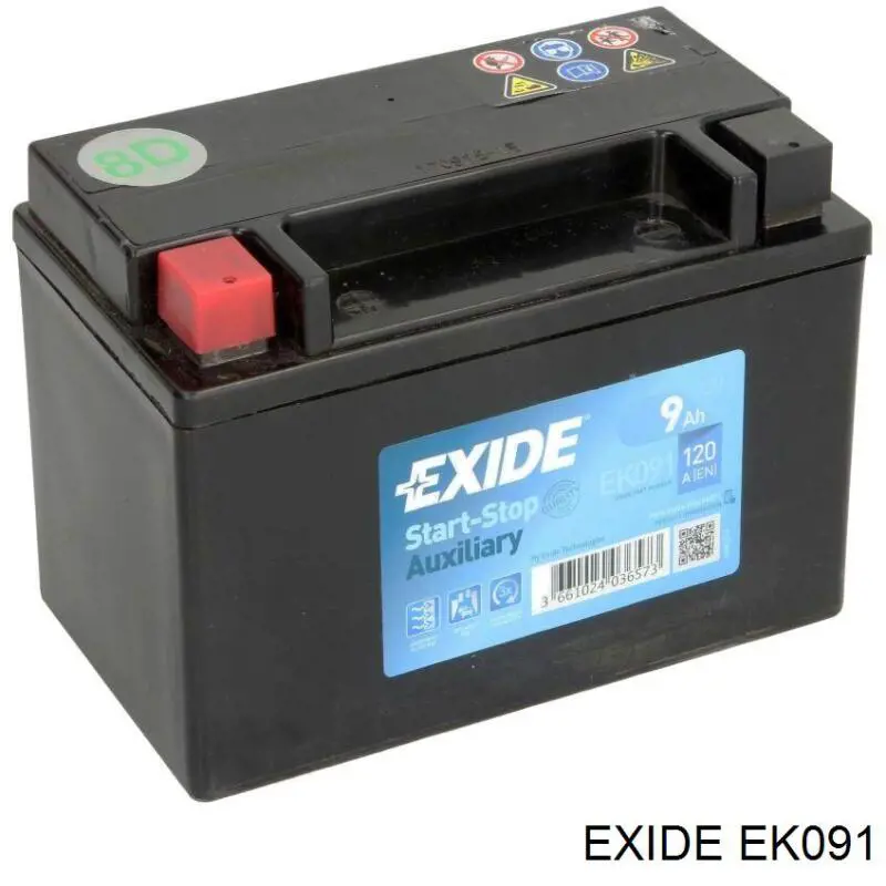 EK091 Exide акумуляторна батарея, акб