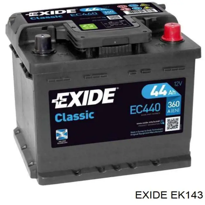 EK143 Exide акумуляторна батарея, акб