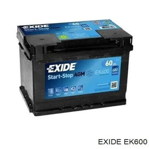 Акумуляторна батарея, АКБ EK600 Exide