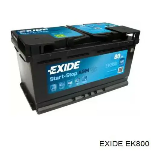 Акумуляторна батарея, АКБ EK800 Exide