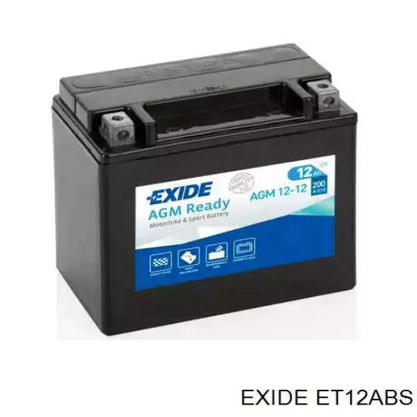 Купити Exide ET12ABS характеристики