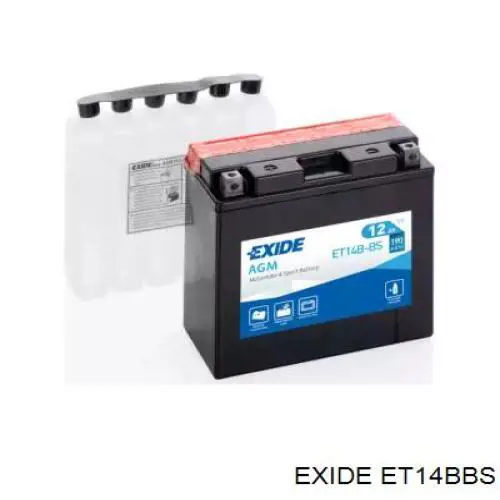 Батарея акумуляторна Exide ET14BBS ціна, від 58.70 USD