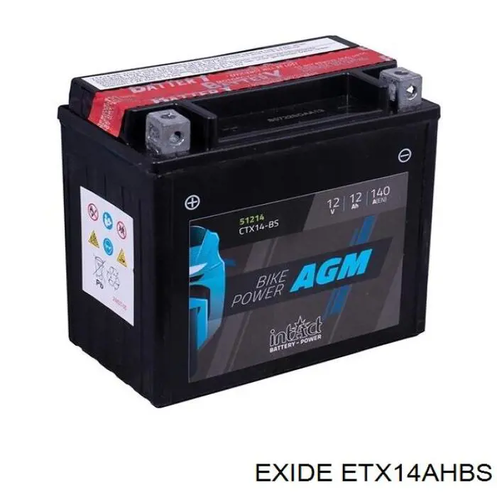 Батарея акумуляторна Exide ETX14AHBS ціна, від 72.72 USD