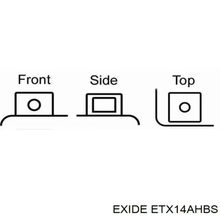 Купити ETX14AHBS Exide Автомобільна батарея