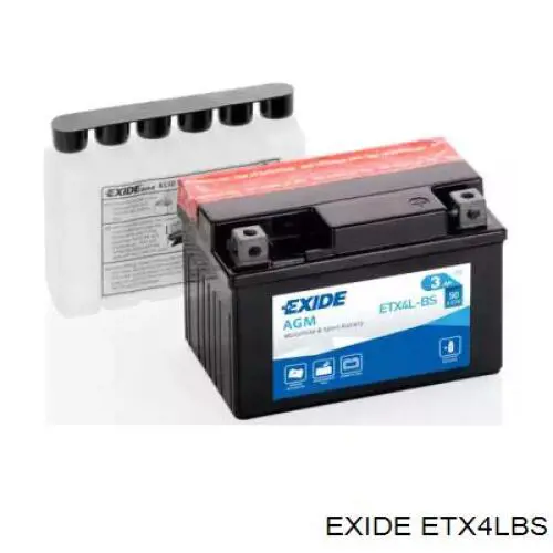 Батарея акумуляторна Exide ETX4LBS ціна, від 24.43 USD