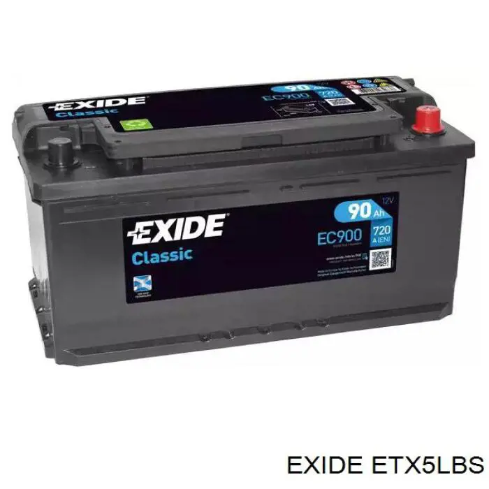 Акумуляторна батарея, АКБ ETX5LBS Exide