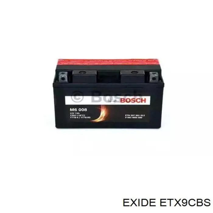 Акумуляторна батарея, АКБ ETX9CBS Exide