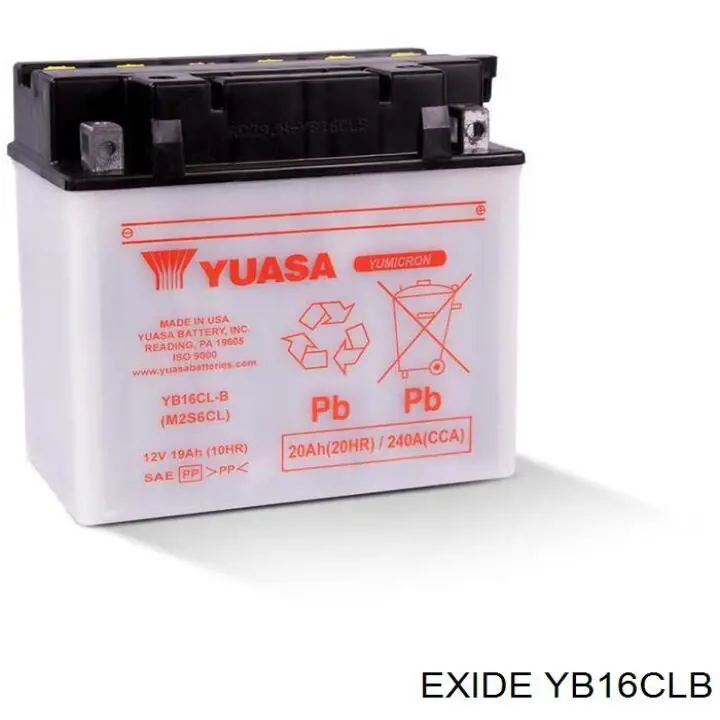YB16CLB Yuasa акумуляторна батарея, акб