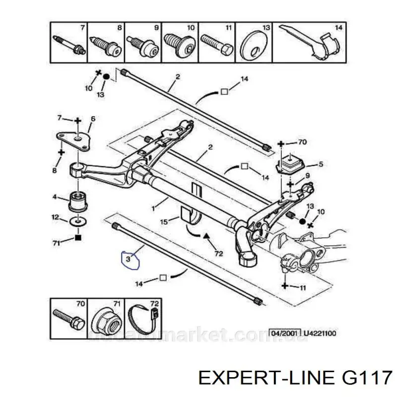 G117 Expert Line торсіон задній