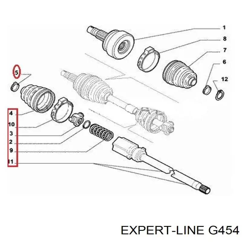 Купити G454 Expert Line Лівий важіль передній нижній підвіски