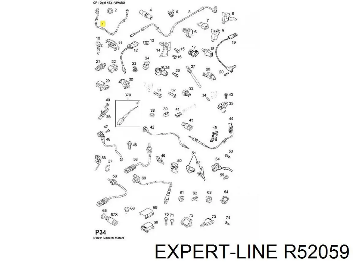 R52059 Expert Line датчик абс (abs передній)