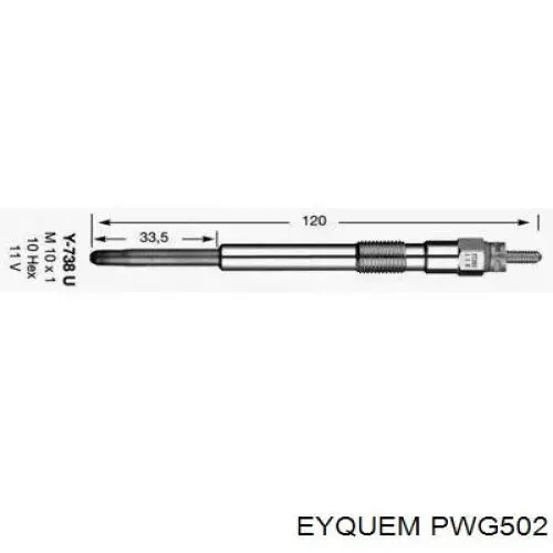 Свічка накалу PWG502 Eyquem