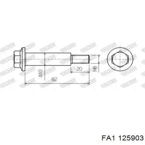 Болт вихлопної системи (глушника) Opel 0854986 ціна, від 1.17 USD