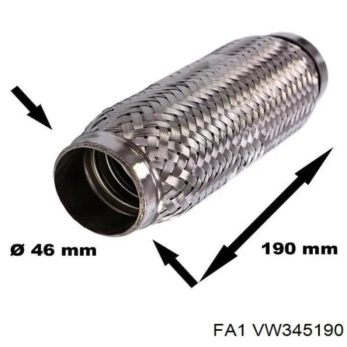 Купити VW345190 FA1 Гофра до глушника