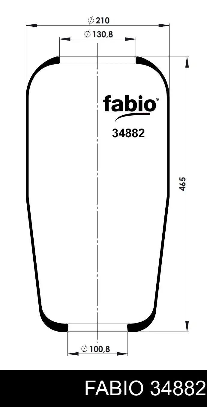 Пневмоподушка/Пневморессора моста 34882 Fabio